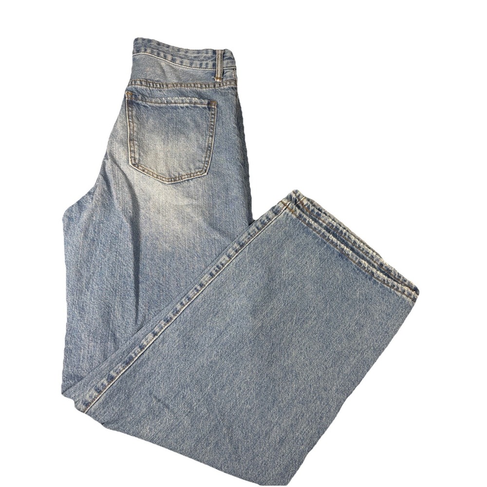 S.O.N.G. Light Blue Denim Jeans Pants Wide Leg 5-Pocket Size 7/28 Baggy‎